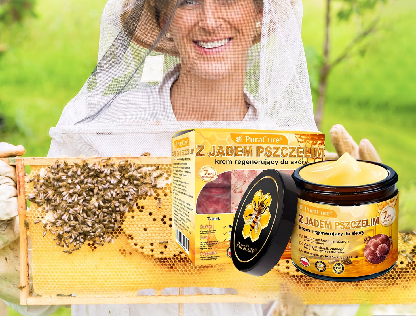 ✨PuraCure® Jad Pszczeli Regeneracja Skóry Krem(👨⚕CE zatwierdzone)👍✅