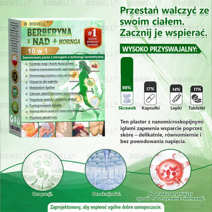 BSWELL® Nano mikroigłowy plaster wyszczuplający (Raz dziennie, efekty już po 28 dniach Wspiera odchudzanie, serce, cukrzycę, sen, jelita, stawy i więcej.)🔥🔥