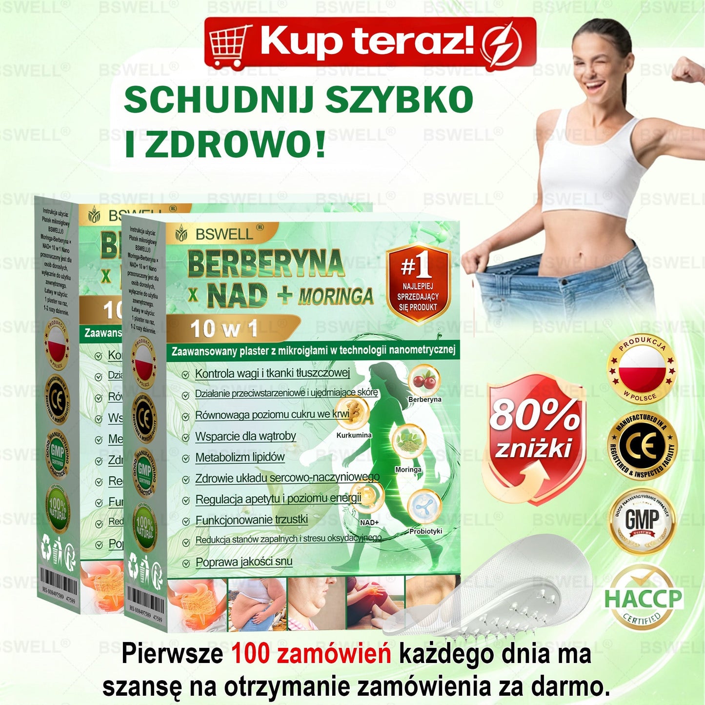 BSWELL® Nano mikroigłowy plaster wyszczuplający (Raz dziennie, efekty już po 28 dniach Wspiera odchudzanie, serce, cukrzycę, sen, jelita, stawy i więcej.)🔥🔥
