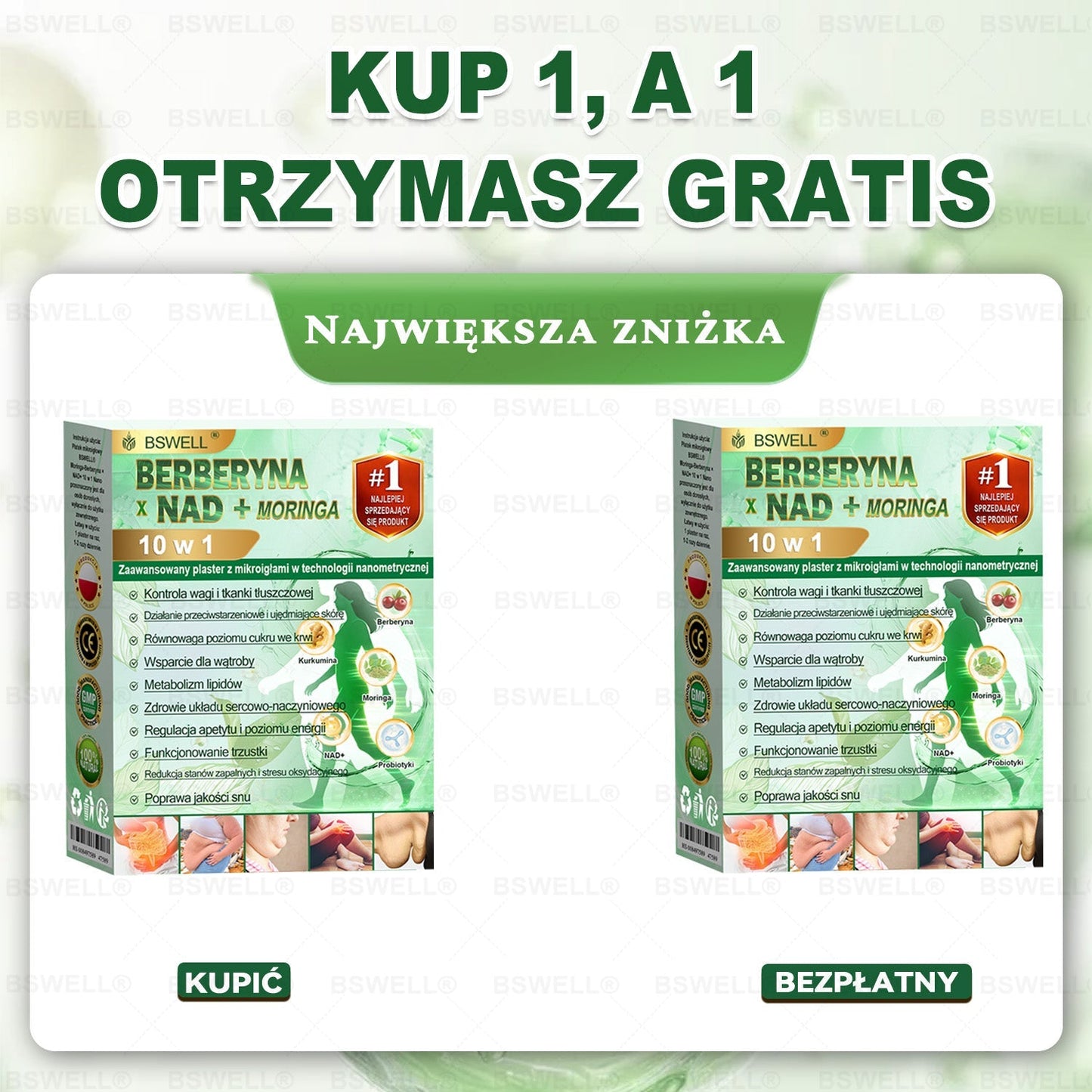 BSWELL® Nano mikroigłowy plaster wyszczuplający (Raz dziennie, efekty już po 28 dniach Wspiera odchudzanie, serce, cukrzycę, sen, jelita, stawy i więcej.)🔥🔥